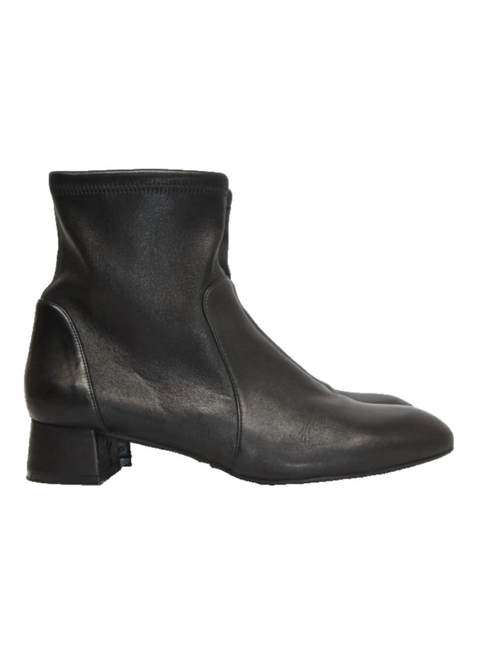 $700 STUART WEITZMAN grace sock BOOTIES ALMOND BLACK LEATHER 9.5 (1) (PD24)